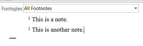 Word’s “Notes Pane"
