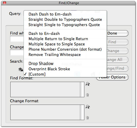InDesign Find & Replace